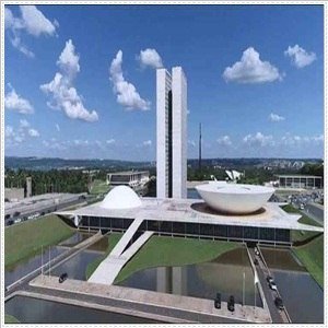 Vista aérea do Congresso Nacional em Brasília